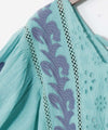 Schiffli Embroidery Empire Waist Dress
