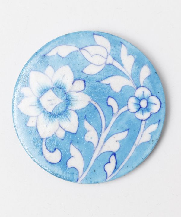 Blauer Keramik-Untersetzer