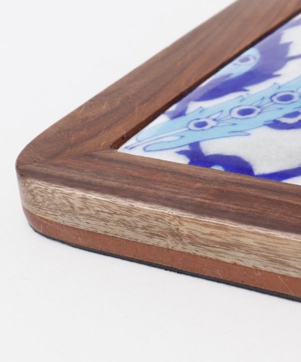 Blue Pottery Trivet Mat