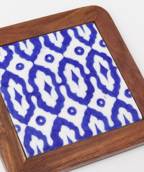 Blue Pottery Trivet Mat