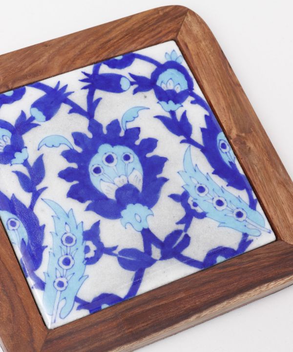 Blue Pottery Trivet Mat