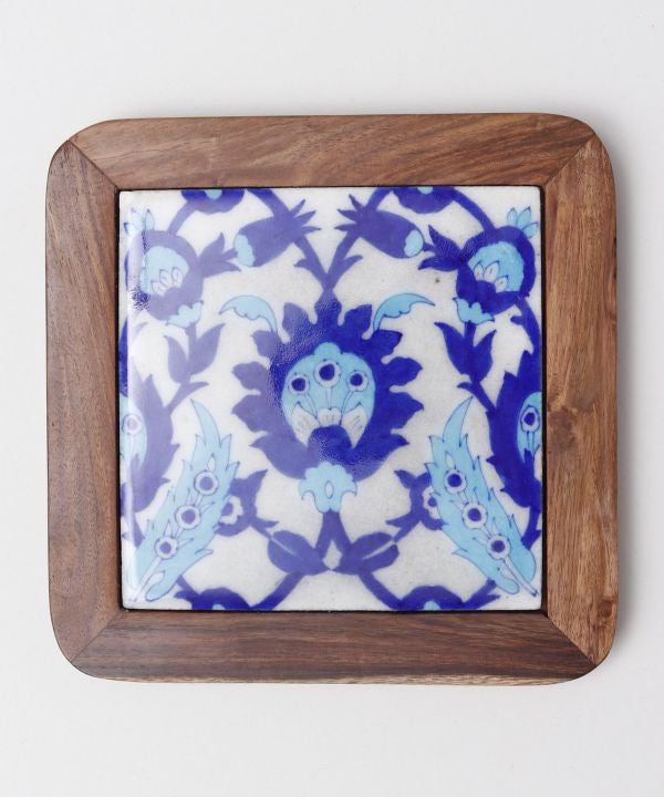 Blue Pottery Trivet Mat