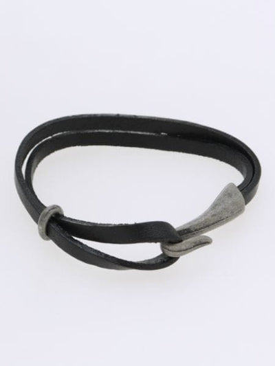 Metal Hook Leather Bracelet Bangles & Bracelets by AMINA - Ametsuchi