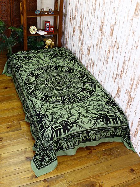 Jungle Mandala Bed Cover Multi Cloth