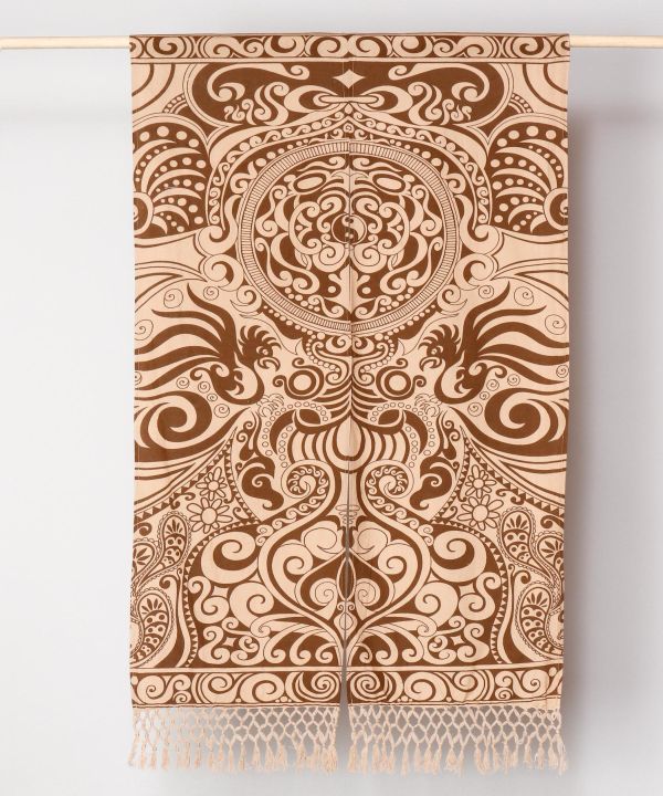 Tribal Pattern NOREN Slit Curtain