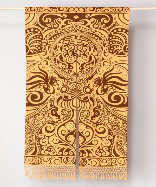 Tribal Pattern NOREN Slit Curtain