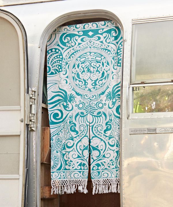 Tribal Pattern NOREN Slit Curtain