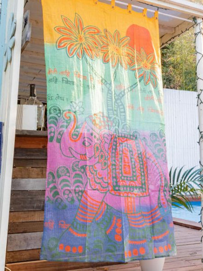 Farbverlauf Elefant Vorhang