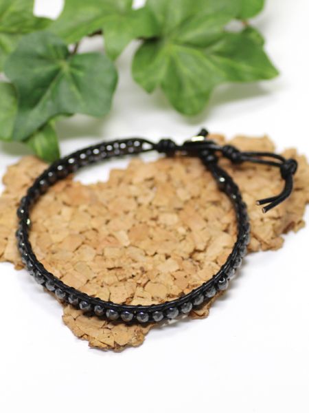 Leather Braid x Gemstone Bracelet