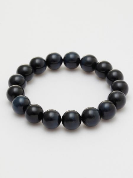 3A Grade 12mm Blue Tiger Eye Bracelet