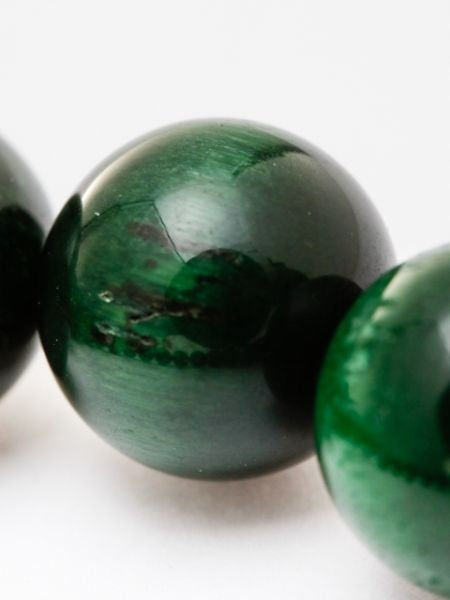 3A Grade 10mm Green Tiger Eye Beaded Bracelet