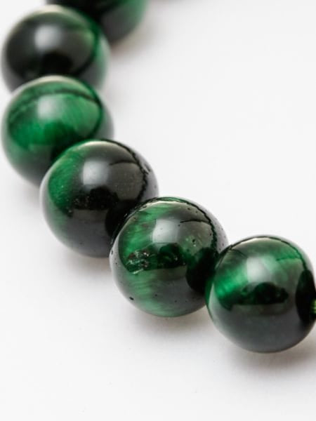 3A Grade 10mm Green Tiger Eye Beaded Bracelet