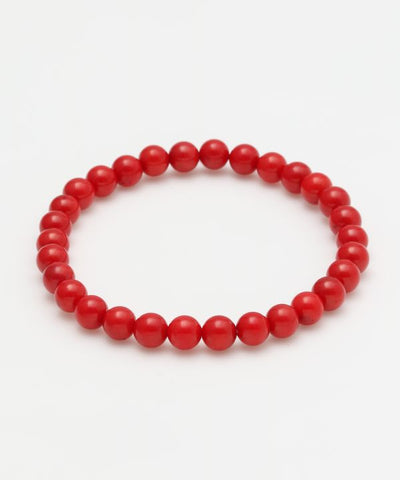 6mm Red Coral Bracelet Bangles & Bracelets by 岩座 - Ametsuchi