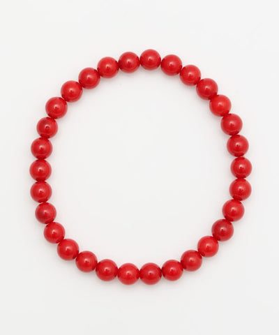 6mm Red Coral Bracelet Bangles & Bracelets by 岩座 - Ametsuchi