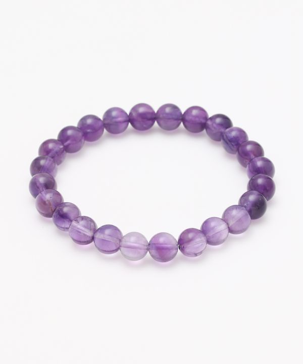 8mm Amethyst Beads Bracelet Bangles & Bracelets by 岩座 - Ametsuchi