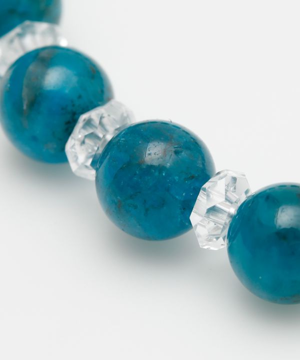 6mm Apatite x Crystal Bracelet