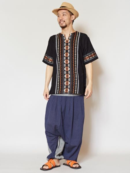 Bi Color Unisex Harem Pants Pants & Shorts by AMINA - Ametsuchi