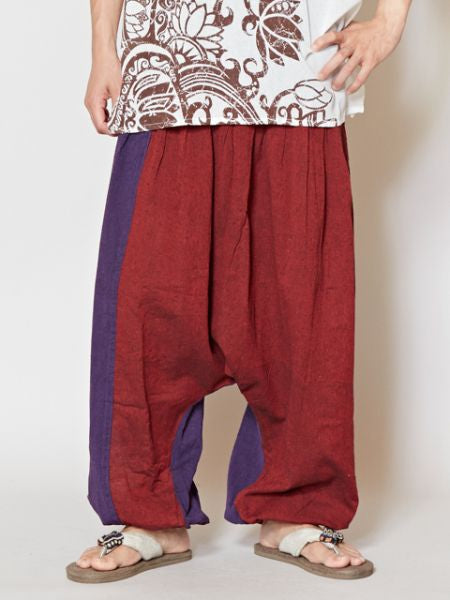 Bi Color Unisex Harem Pants Pants & Shorts by AMINA - Ametsuchi