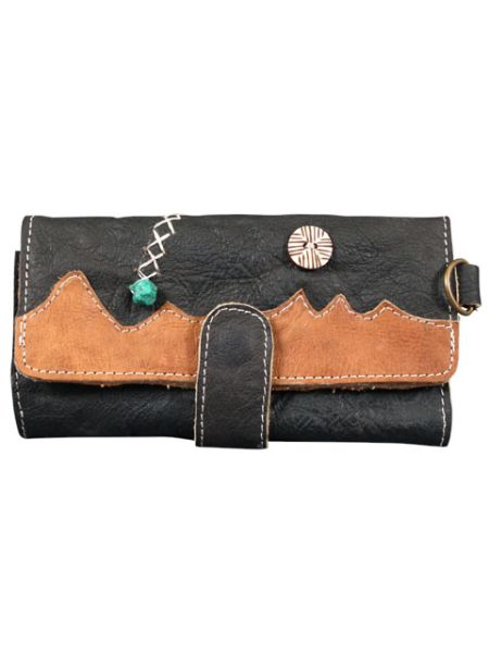 Himalaya Mountains Village Leather Wallet