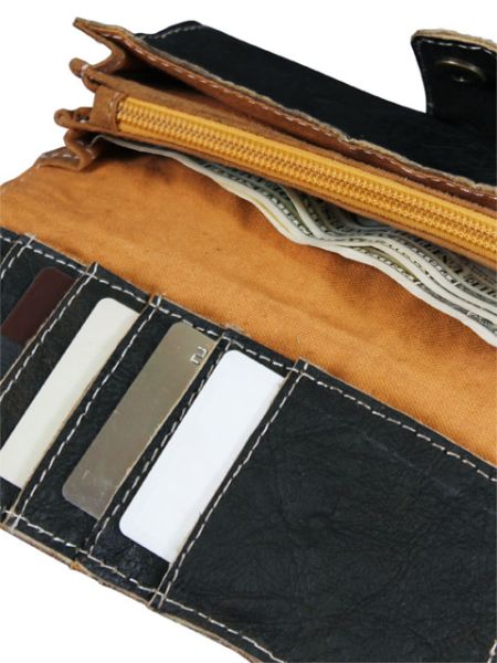Himalaya Mountains Village Leather Wallet