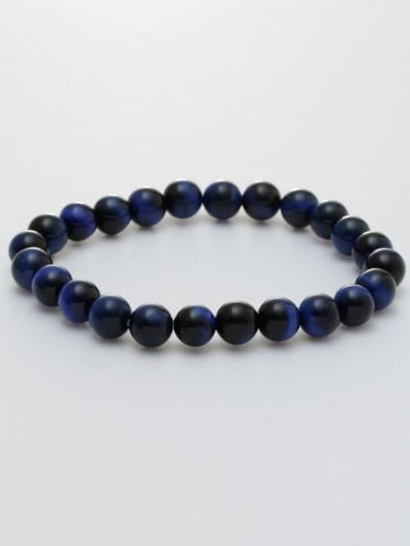 3A Grade 8mm Lapis Tiger Eye Beaded Bracelet