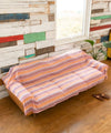 다채로운 스트라이프 코튼 침대 커버
