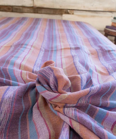 Colorful Stripe Cotton Bed Cover