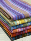 Funda de cama de algodón a rayas de colores