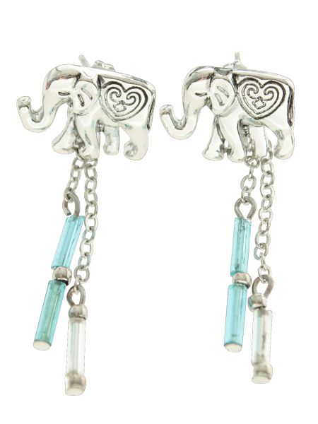 Metal Charm Stud Earrings