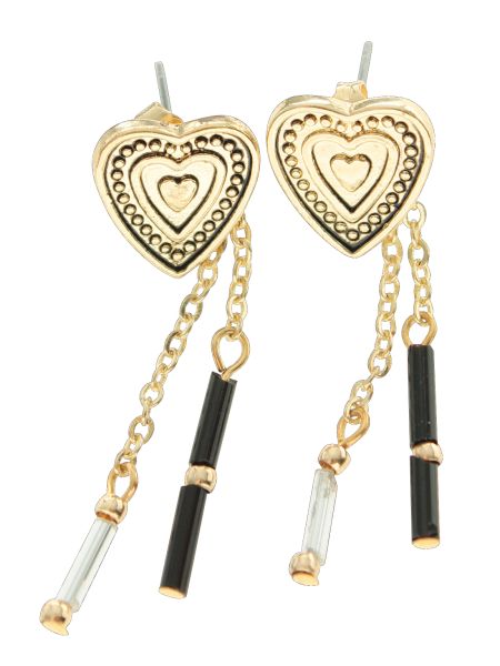 Metal Charm Stud Earrings