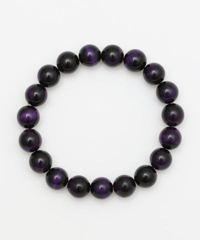3A Grade 10mm Purple Tiger Eye Bracelet