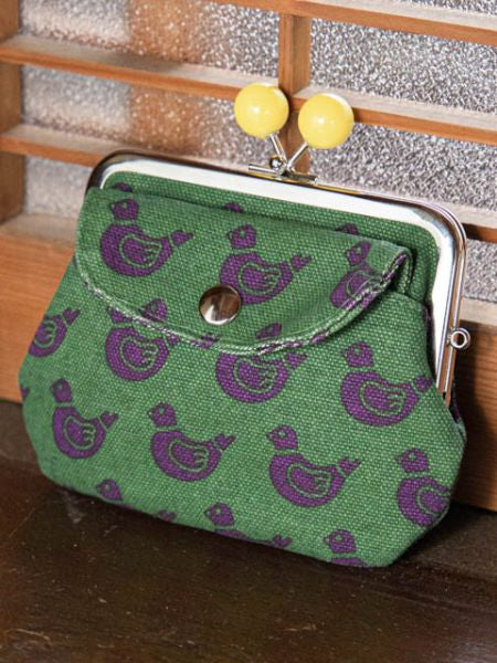 Retro Pattern HANPU GAMAGUCHI Twin Purse