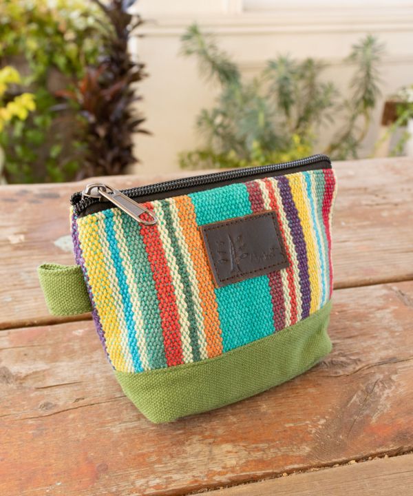 Nepali Hand Woven Striped Pouch