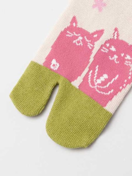 SAKURA NEKO TABI Socks 23～25cm Socks by Kaya - Ametsuchi