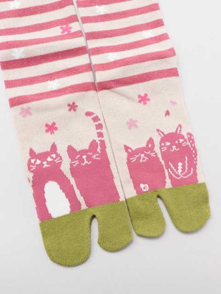 SAKURA NEKO TABI Socks 23～25cm Socks by Kaya - Ametsuchi
