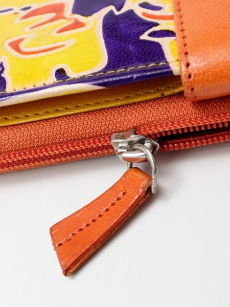 Hand Made Goat Leather Long Wallet