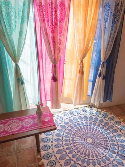 Mehrlagiger Mandala-Vorhang aus Baumwolle 178cm