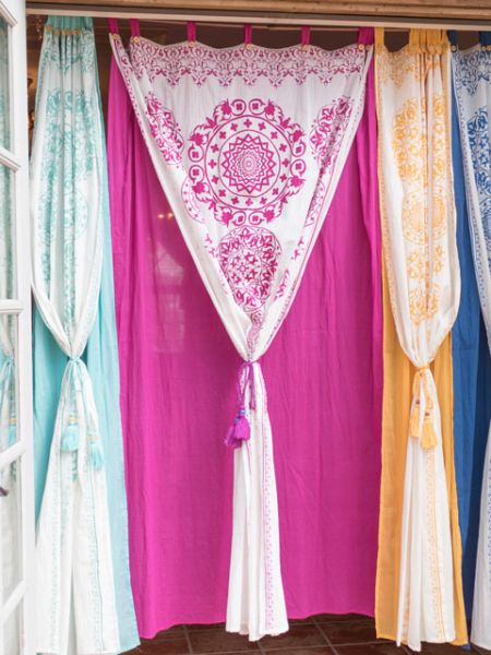 Layered Cotton Mandala Curtain 178cm