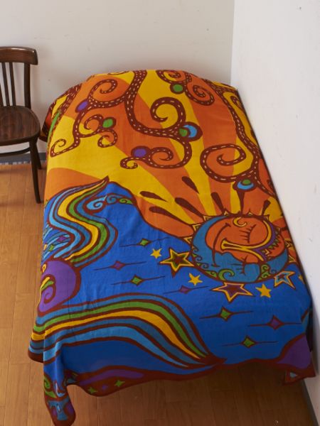 Psychedelic Sun Moon Wall Hanging Multi Cloth