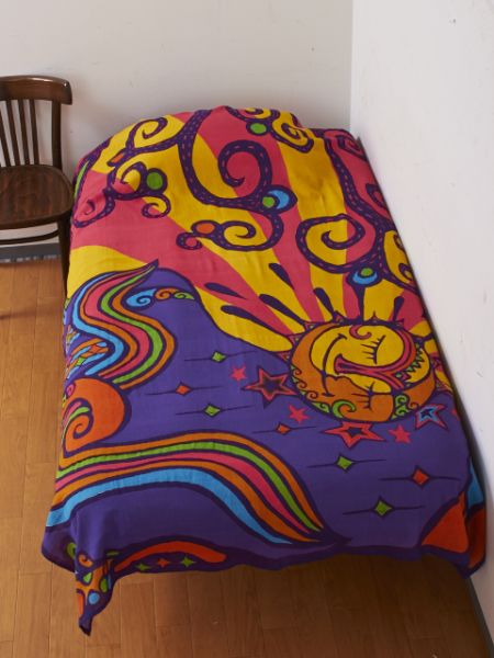 Psychedelic Sun Moon Wall Hanging Multi Cloth