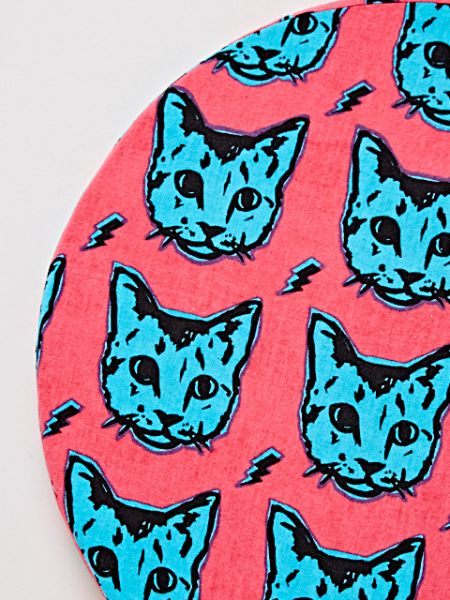 African Fabric Inspired Animal Round Cushion