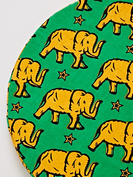 African Fabric Inspired Animal Round Cushion