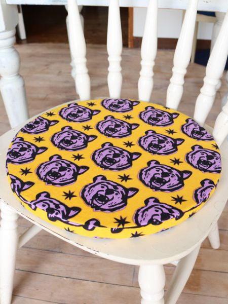 African Fabric Inspired Animal Round Cushion