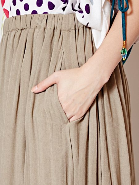 Plain Wide Leg Pants