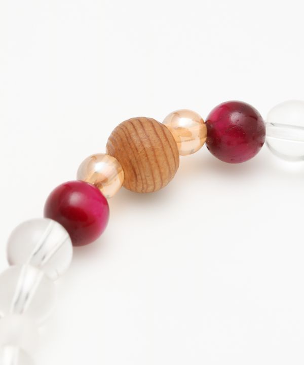 YAKUSUGI, Crystal, Rose Tiger Eye Bracelet