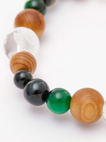 YAKUSUGI, Four Gods Crystal, Green Tiger Eye Bracelet Bangles & Bracelets by 岩座 - Ametsuchi