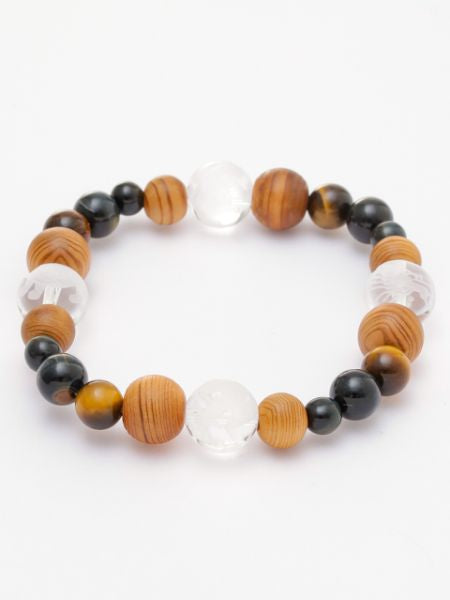 YAKUSUGI, Four Gods Crystal, Tiger Eye Bracelet Bangles & Bracelets by 岩座 - Ametsuchi