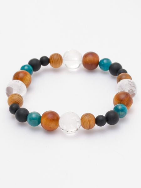 YAKUSUGI, Four Gods Crystal, Apatite Bracelet Bangles & Bracelets by 岩座 - Ametsuchi