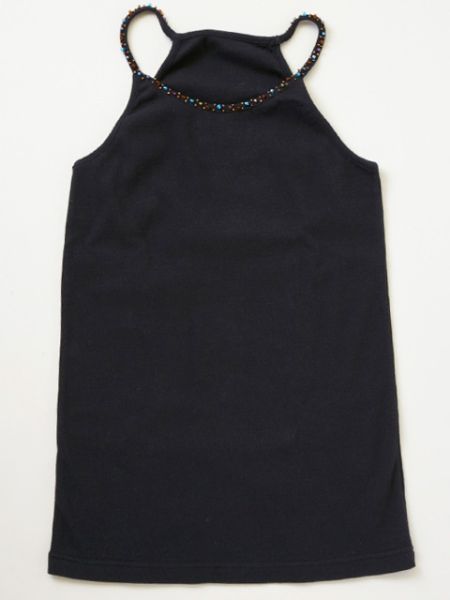 Beaded Rib Cotton Camisole