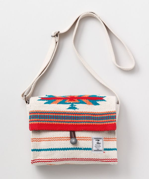 Hand Woven Geometric Pattern Shoulder Bag